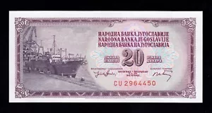 F.C. YUGOSLAVIA, 20 DINARS 1974, S/C (UNC), P.85. - Picture 1 of 2