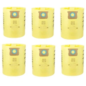 Pack 6 Type I 90672 Vacuum Bags Compatible With Shop Vac 1014 Gallon 9067233 906 - Picture 1 of 6
