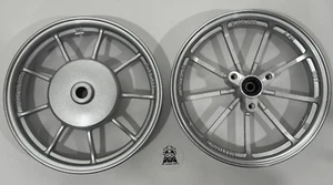 YAMAHA JOG ALUMINUM DISK WHEELS RIM SCOOTER RED (USA SELLER) - Picture 1 of 5