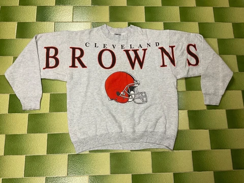 Vintage 1992 NFL Cleveland Browns Sweatshirt Crewneck Football Fits like L/XL Cover