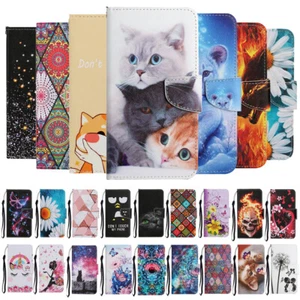 For iPhone 16/16 Pro Max/15 Pro Max Painted Leather Flip Wallet Stand Case Cover - Picture 1 of 87