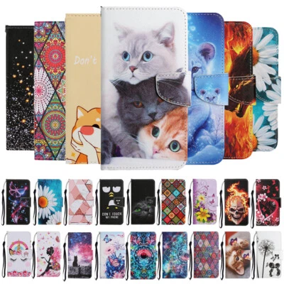For iPhone 16/16 Pro Max/15 Pro Max Painted Leather Flip Wallet Stand Case Cover - Image 1 of 4