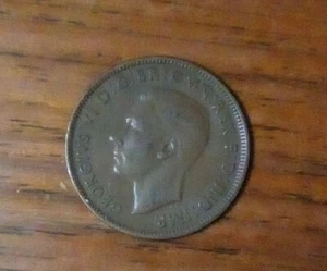 1943 Australia Half Penny George VI Kangaroo  - Picture 1 of 2