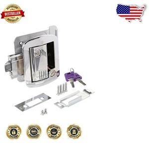 Versatile Travel Trailer Deadbolt Lock Set - Fits 1-1/4 to 1-1/2 Inch Doors - Picture 1 of 2
