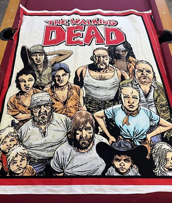 The Walking Dead Character Panel Red 100% Cotton Fabric QUILT ONE PANEL - Image 1 of 4