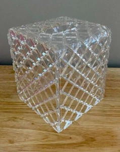 Vintage Wilardy Lucite Regency Diamond Tall Tissue Box Cover - Picture 1 of 3