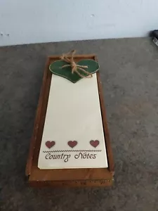 Wood Hanging Farmhouse List And Note Keeper Letter Board box and ruler - Picture 1 of 7