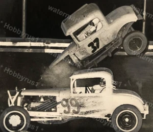Modified Stock Car Racing Crash NASCAR Racing 1964 Original Press Photo - Picture 1 of 3