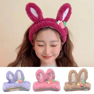 Women's Headband Girls Kids Cute Soft Plush Face Washing Makeup Hair band - Picture 1 of 21