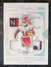 💎2022 Flawless Isiah Pacheco Rookie Showcase Quad Patch RC #19/20 - Chiefs