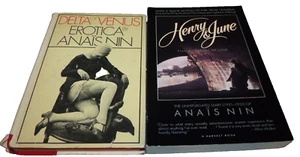 (2) Anais Nin Books Delta of Venus: Erotica (HC/1977) & Henry & June (PB,1986) - Foto 1 di 5