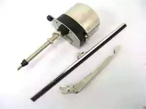 12v Stainless Windshield Wiper Motor Blade Kit Street Rat Rod Chevy Ford Custom - Picture 1 of 3