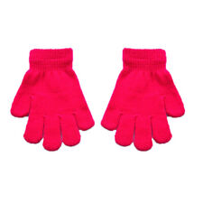 Kids Winter Warm Gloves Knitted Stretch Full Finger Mittens Solid Color