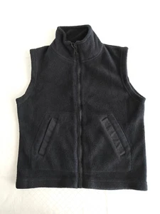 Gap Kids Fleece Vest Full Zip Front 2 Pockets Black Size M #15436 - Picture 1 of 3