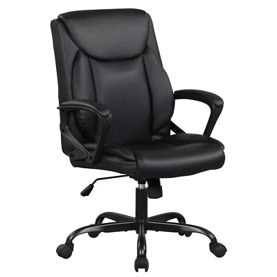 Home Office Chair Ergonomic Desk Chair PU Leather Task Chair Rolling Swivel