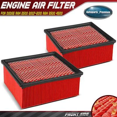 2x High Performance Engine Air Filter for Dodge Ram 2500 2007-2010 Ram 3500 4500 - Image 1 of 4