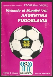 Argentina 1 vs Yugoslavia 0 Pre Copa Mundial de Fútbol 1978 Programa Oficial ¡ESCASO!! - Imagen 1 de 1
