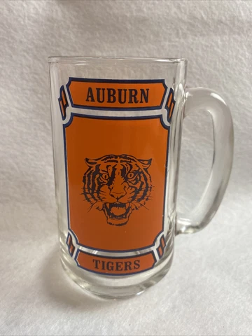 Vintage University Of Auburn Tigers War Eagle Double Sided Heavy drinking glass Cover