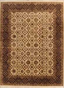 Alfombra tradicional de lana anudada a mano de Agra 9x12 - Imagen 1 de 12