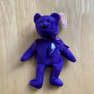 TY Beanie Babies Princess Bear -Made In Indonesia, P.E Pellets, No Space Tag - Picture 1 of 9