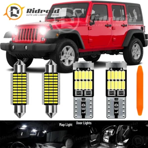 7PCS White Interior LED Light Kit Fit For 2007-2018 Jeep Wrangler JK JKU+ Tool - Picture 1 of 19