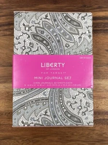 Liberty Of London For Target Set of 3 Mini Journals Florals Paisley Gray New - Picture 1 of 5