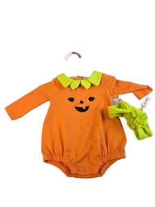 Disfraz de calabaza Cat & Jack recién nacido naranja y cítricos con tocado NUEVO con etiquetas - Imagen 1 de 3