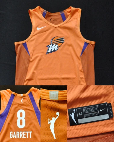#8 "GARRETT" PHOENIX MERCURY WNBA NIKE VAPORKNIT JERSEY PRO/GAME CUT ORANGE 46+2 Cover