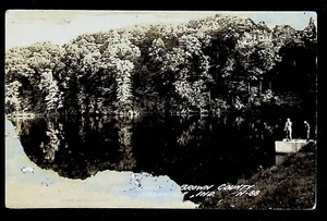 RPPC 1950er Echt Foto Postkarte Ogle Lake Brown County Nashville Indiana IN - Bild 1 von 2