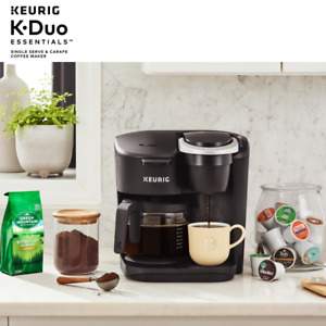 Fashion K-duo Essentials Single Serve K-cup Pod & Carafe Coffee Maker black