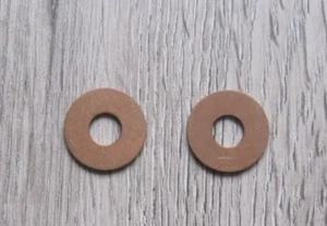two 2 copper flat Washer 1/4" ID 11/16" OD - Picture 1 of 1