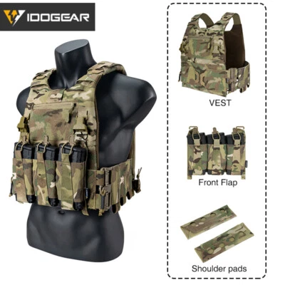 IDOGEAR Tactical Vest FCSK 3.0 FERRO Fast Release Plate Carrier Front Mag Pouch - Image 1 of 4