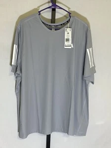 3XL - Adidas Running Shirt Carrera T-shirt Short Sleeve Grey Lightweight NWT - Picture 1 of 2