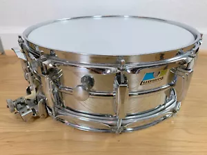 LUDWIG Super Sensitive Snare Drum Blue Olive Badge 80er Vintage 410 - sehr gepflegt! USA - Bild 1 von 15