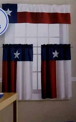 Western lone star Window curtain /Set 3 Pieces NEW - Image 1 of 3