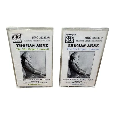 NEW Thomas Arne The Six Organ Concerti 2 Volume Cassettes Roger Bevan Williams - Image 1 of 4