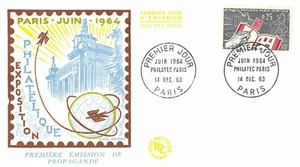 Envelope FDC France PHILATEC PARIS 1963 PARIS - Picture 1 of 1