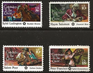 USA, #1559-62 Contributors To The Cause 1975 Set, 4 V, postfrisch - Bild 1 von 1