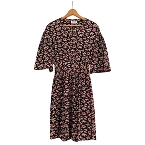 A DETACHER Seidenkleid Blumendruck Fit & Flare knielang Damengröße 4 - Bild 1 von 6