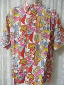 Giorgio DANIELI Shirt VINTAGE Dress Casual Retro Multi Lions Tiger Hawaiian - Picture 1 of 4