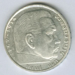 DEUTSCHLAND - 1937 A 2 REICHSMARK DEUTSCHES REICH MÜNZGELD - Bild 1 von 2