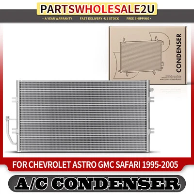 空调冷凝器带支架适用于雪佛兰 Astro GMC Safari 1995 - 2005 4.3L 平行流量 — 第 1/4 张图片