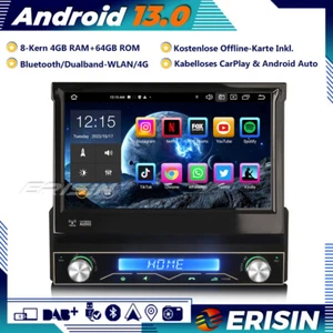Radio de coche 7" DAB+ Android 13 1 Din GPS WiFi Navi CarPlay RDS DSP BT5.0 SWC FM 4G - Imagen 1 de 21
