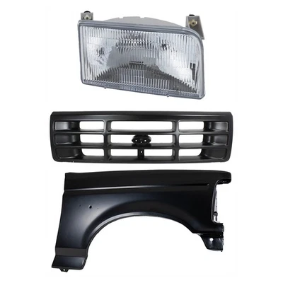 Fender Kit and Grille For 92-96 Ford F-150 92-97 F-350 Primed Front Right - Imagem 1 de 4