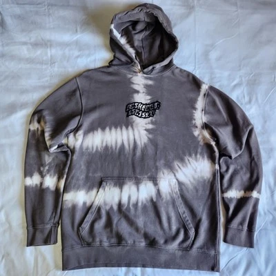 DC Shoes Skateboarding Y2K Retro Grey Tie-Dye Medium Pullover Hoodie Sweater - Image 1 of 4