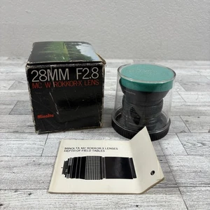 Obiettivo Minolta MC W.Rokkor-X 28mm 2.8 1019438 scatola originale - Foto 1 di 8