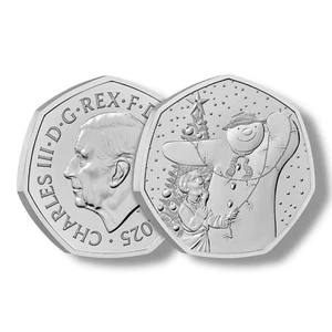 2025 The Snowman UK 50P Brilliant Uncirculated Coin - Picture 1 of 3