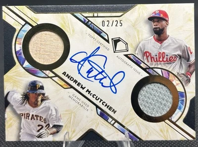 Andrew McCutchen 2025 Topps Diamond Icons Doble Equipo Reliquia Automático/25 PIT PHL Foto 1 de 2