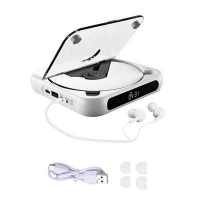 1set CD Player With Wired Earphone 5V2A Bluetooth 5.3 Home Use Audio Equipment - Image 1 of 4