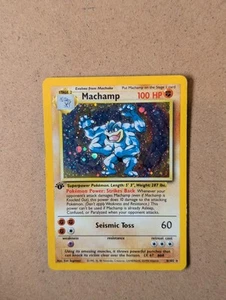 Pokemon TCG - 🔥Machamp 1st Edition🔥 Base Set 8/102 Holo Rare - WOTC Vintage - Picture 1 of 7